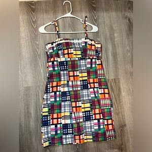 Women’s madras plaid Adjustable strap Women’s Dress Size small